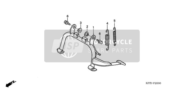 Honda SES150 2002 Stand for a 2002 Honda SES150